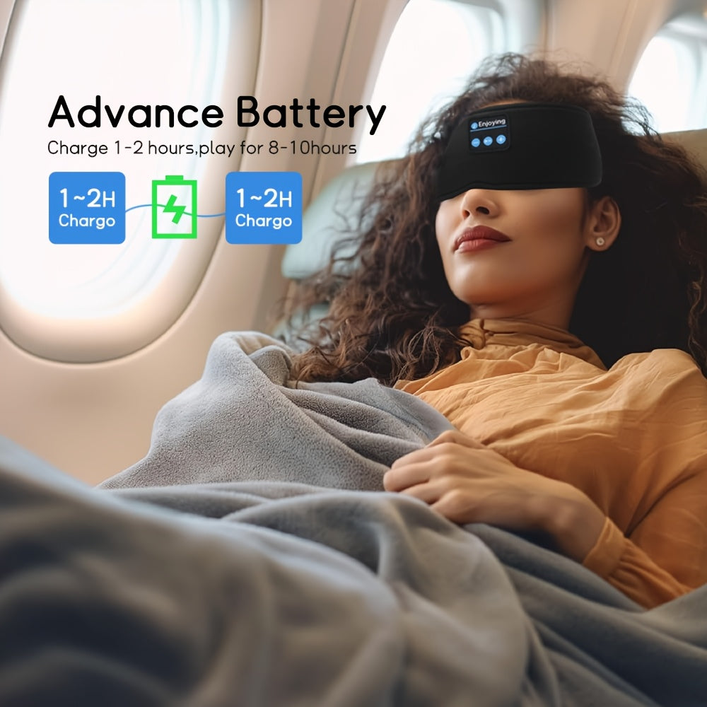 Wireless Sleep Headphones, Ultra-Thin Wireless 5.3 Headband with Noise Cancelling, 10H Playtime for Side Sleepers & Travel, Includes White Noise Modes, Wireless Headband Headphones for Side Sleepers.