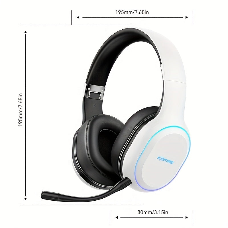 KOFIRE UG-05 Pro 2.4GHz/Wireless Gaming Headset for PlayStation 5 4, Gamer Headphones with Detachable Microphone for PS5, PS4, PC, Switch, Ultra-low Latency, 30 Hours Playtime, Wired Mode for Xbox Series