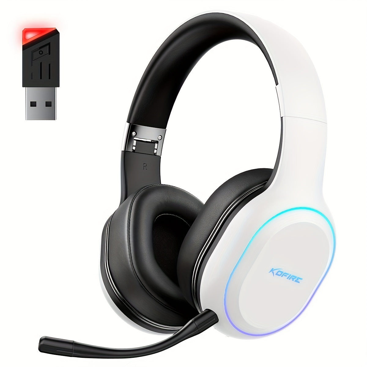 KOFIRE UG-05 Pro 2.4GHz/Wireless Gaming Headset for PlayStation 5 4, Gamer Headphones with Detachable Microphone for PS5, PS4, PC, Switch, Ultra-low Latency, 30 Hours Playtime, Wired Mode for Xbox Series