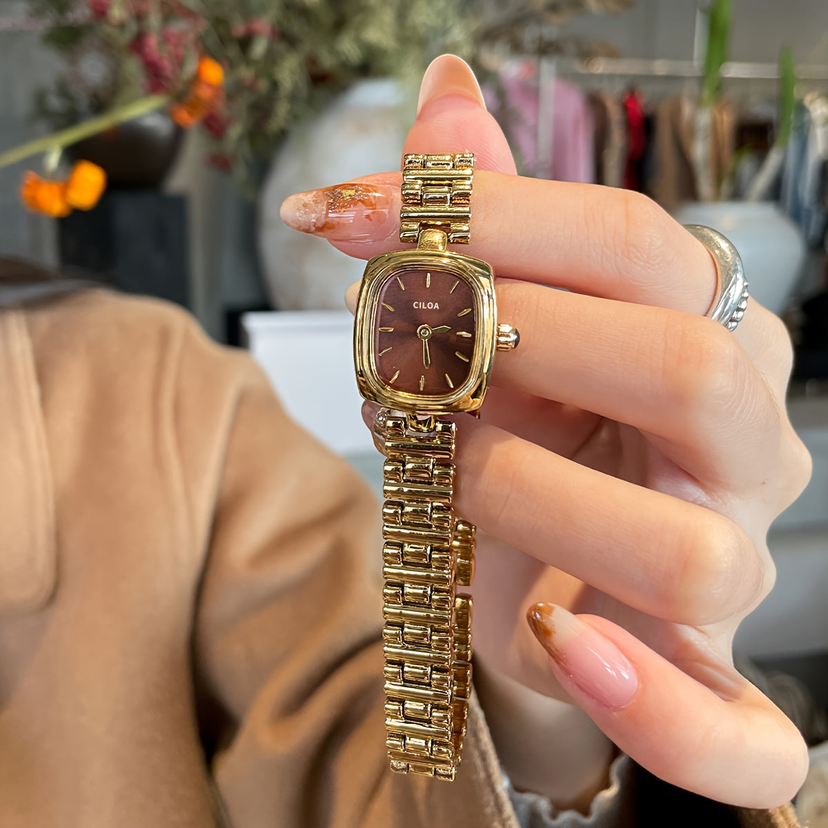 Small Golden Watch for Girls, Niche, Light Luxury, Women'S Watch, Women'S High Beauty, 2024 New Women'S Watch, Women'S High-End Women'S Watch
