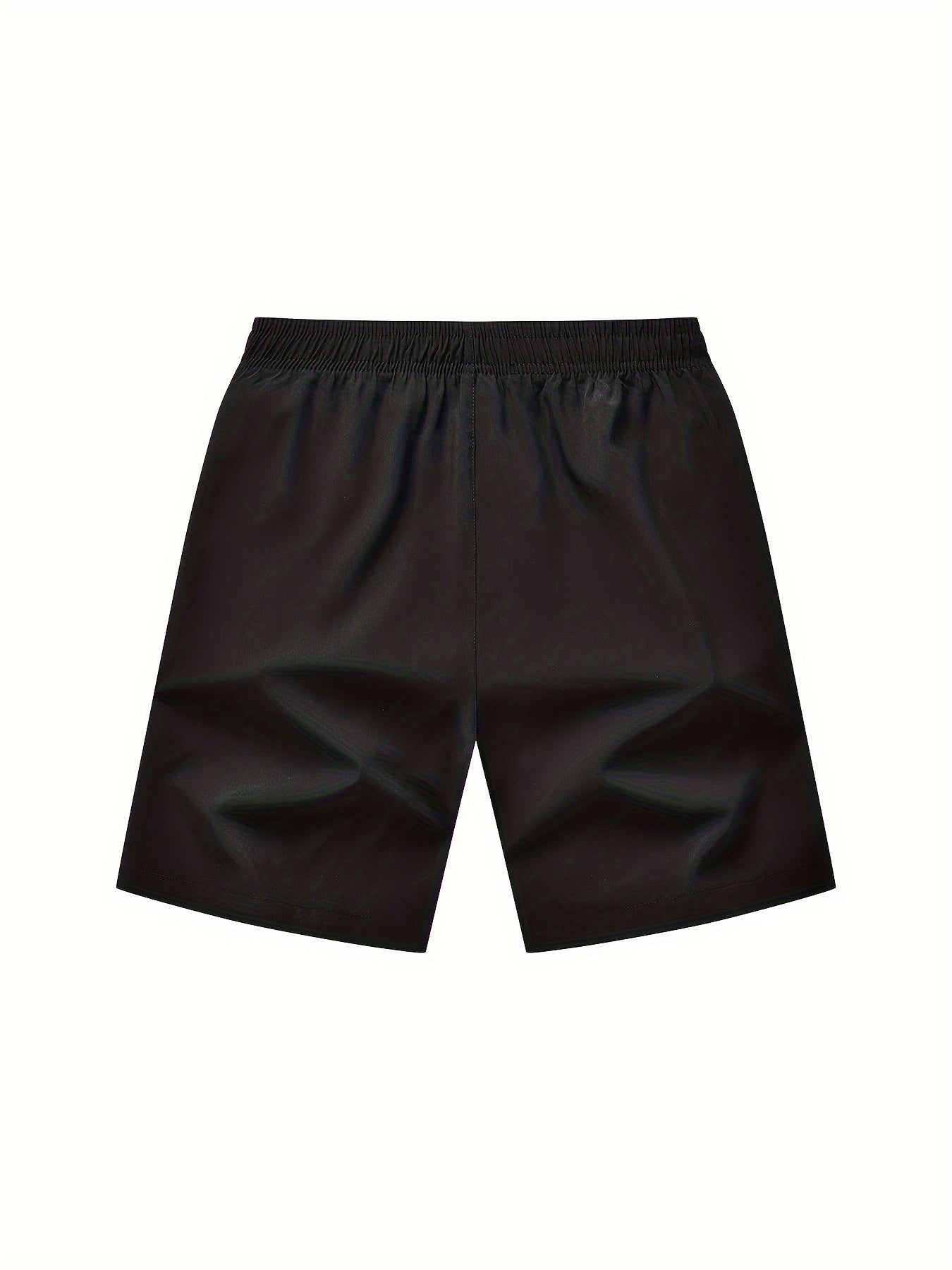 5pcs Men's Solid Quick Drying Shorts, Casual Non Stretch Elastic Waist Drawstring Shorts For Summer Gym Workout Training