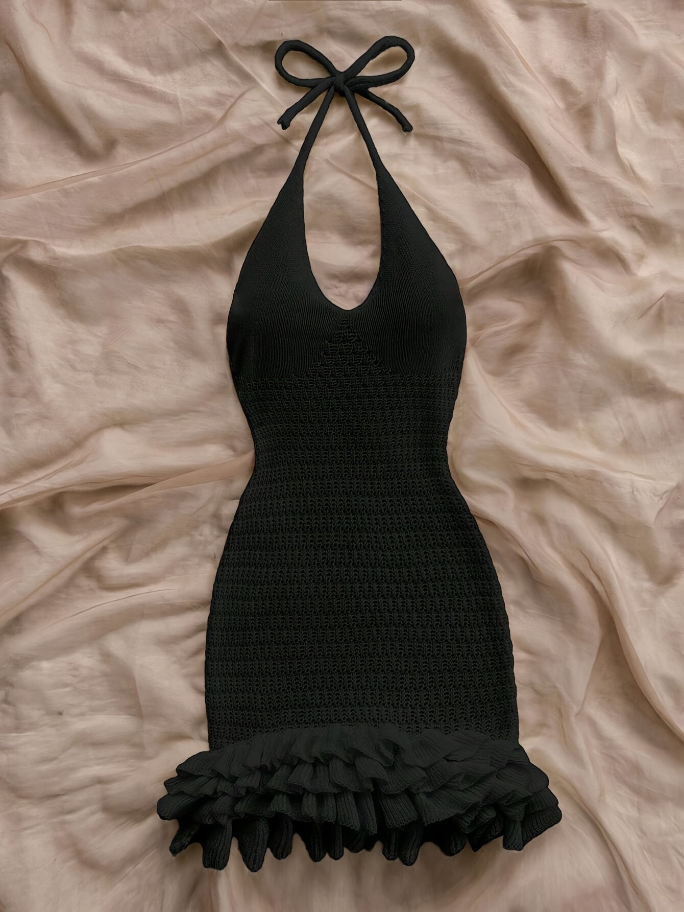 Fashionable Sweater Cover-Up for The Holiday Season, Featuring a Spring/Summer Design with a Lace Hem And Lotus Edge, Perfect As a Beach Dress And Sun Protection Top for Women.