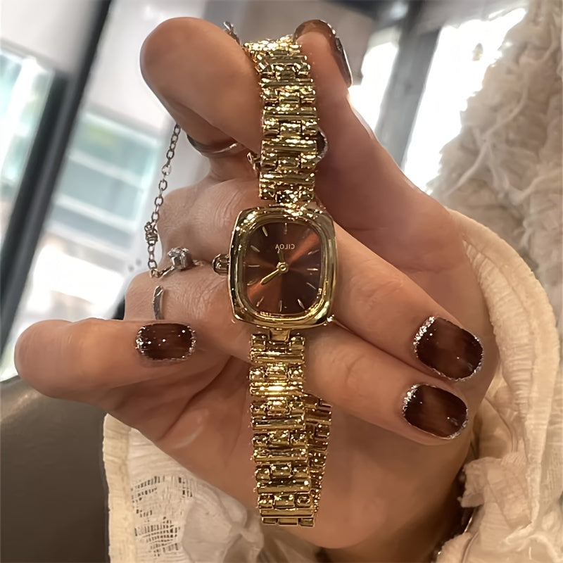 Small Golden Watch for Girls, Niche, Light Luxury, Women'S Watch, Women'S High Beauty, 2024 New Women'S Watch, Women'S High-End Women'S Watch