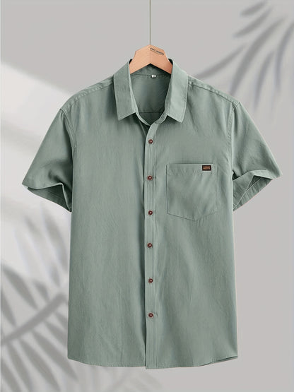 Men's Casual Button-down Short Sleeve Shirt