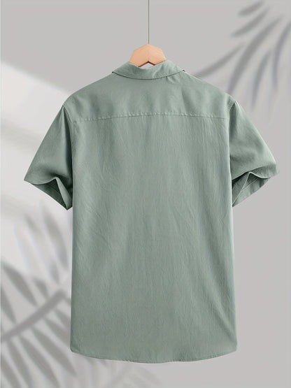 Men's Casual Button-down Short Sleeve Shirt