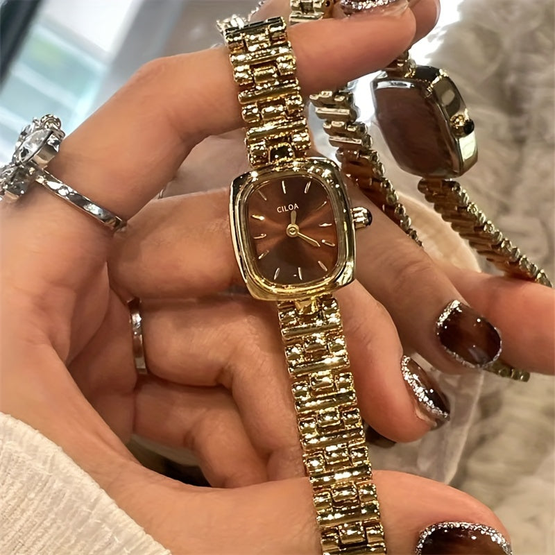 Small Golden Watch for Girls, Niche, Light Luxury, Women'S Watch, Women'S High Beauty, 2024 New Women'S Watch, Women'S High-End Women'S Watch