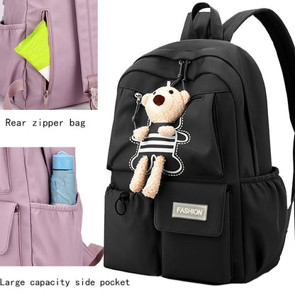 Stylish Backpacks for Men And Women, High-Quality School Bags with a Simple And Versatile Korean Design, Perfect for High School Campuses. [Zipper Pull Direction Random]