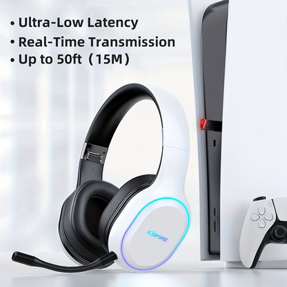 KOFIRE UG-05 Pro 2.4GHz/Wireless Gaming Headset for PlayStation 5 4, Gamer Headphones with Detachable Microphone for PS5, PS4, PC, Switch, Ultra-low Latency, 30 Hours Playtime, Wired Mode for Xbox Series