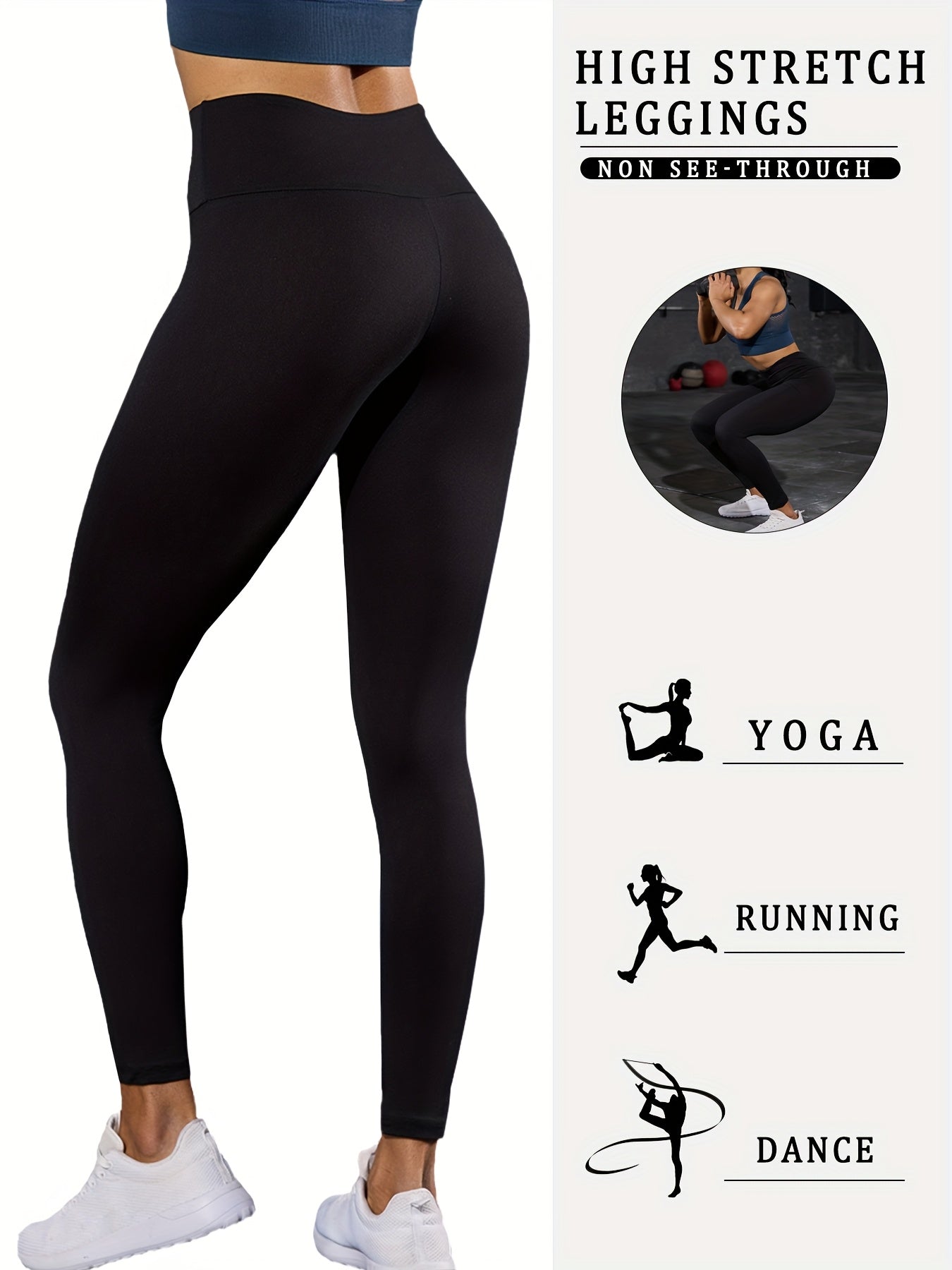 5 Pack Super Soft Leggings for Women, High Waisted Tummy Control No See Through Workout Yoga Running Pants Leggings