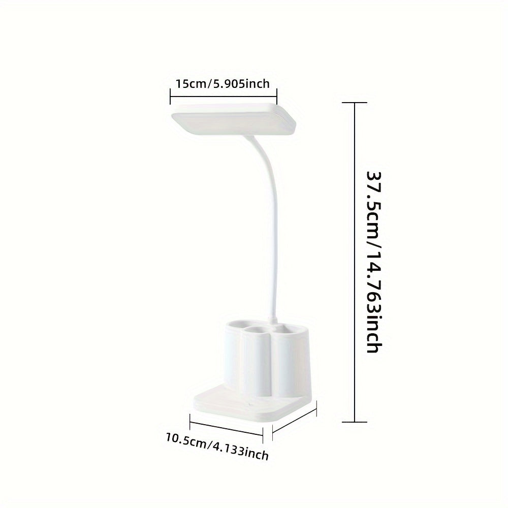 1pc JDY Rechargeable LED Stand Light with Polished Finish, Adjustable Lighting Desk Lamp, USB Charging, 5V, with Tabletop Mount, for Reading, Music Stand, Bedroom, Household Use